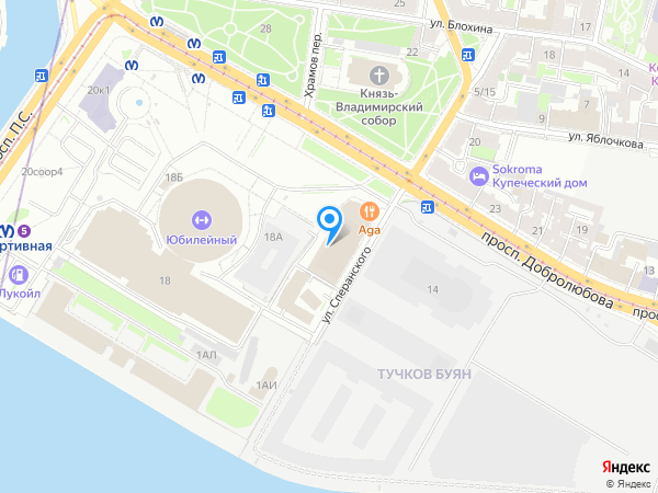 Банк Финсервис по адресу просп. Добролюбова, д. 16, корп. 2, лит. А на карте