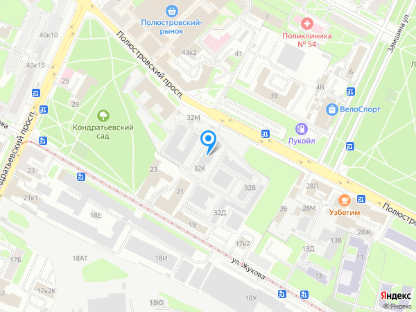 ТЕННИС КЛУБ №1 В СПб на карте