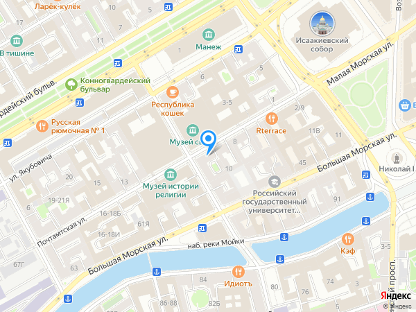 Антре на карте