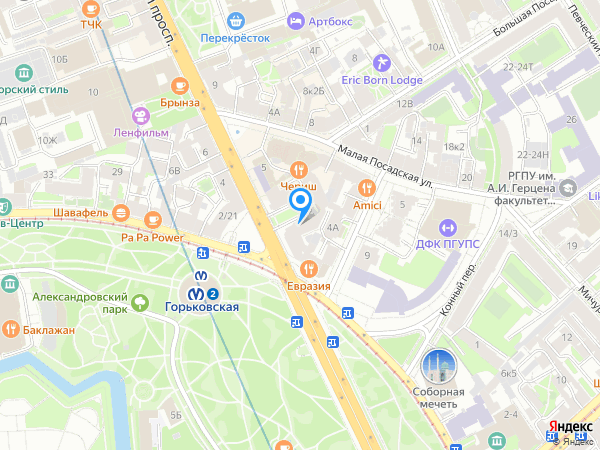 Детский сад 20, Петроградский район на карте
