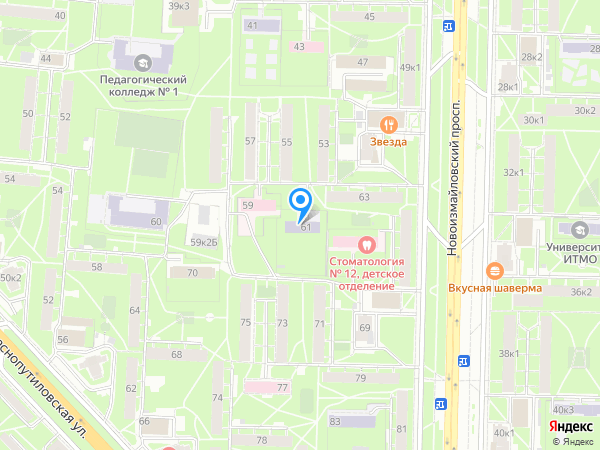 Детский сад 107, Московский район на карте
