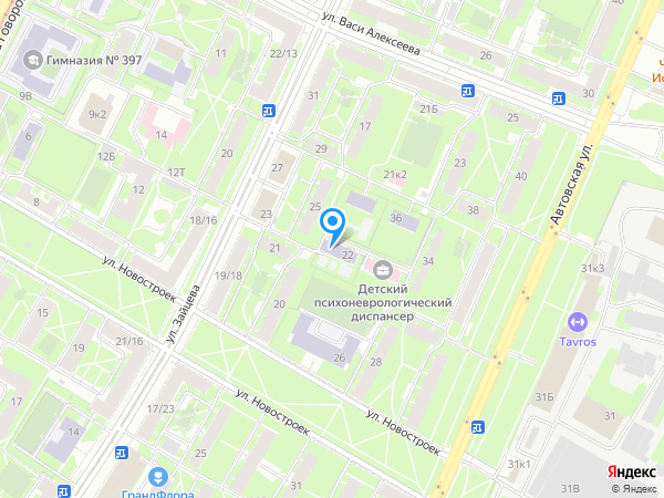 Детский сад 70, филиал, Кировский район на карте