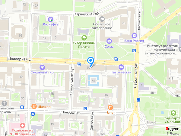 Таврическая на карте