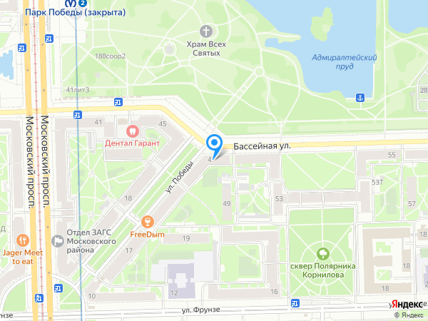 Детский сад 70, Московский район на карте