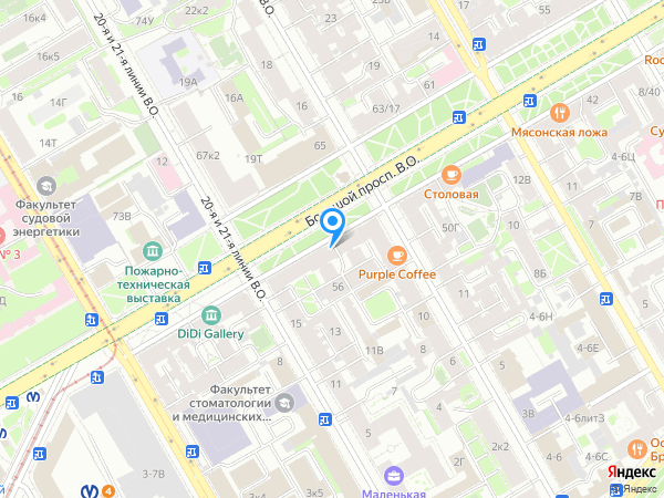 Альтбург на Васильевском на карте