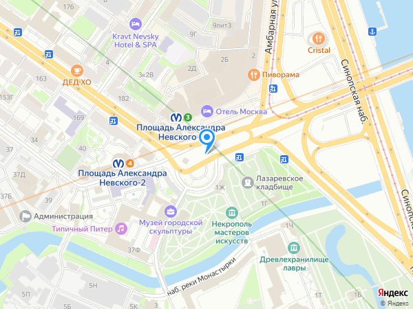 Отель Москва на карте
