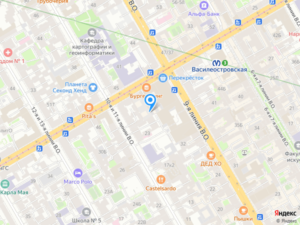 Российский Капитал по адресу просп. Средний В. О., д. 36/40, лит. А на карте