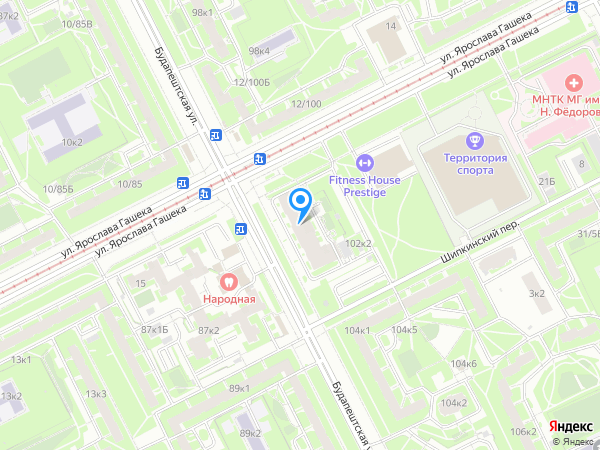 Сеть центров красоты OLA по адресу ул. Будапештская 102 на карте