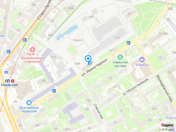 Екатерингоф на карте