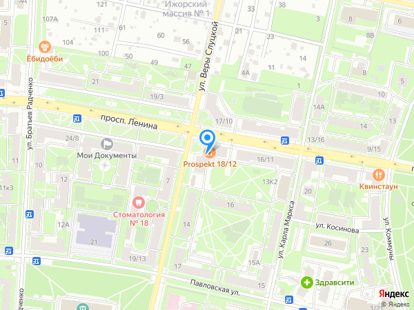 Инвестторгбанк по адресу Колпино, просп. Ленина, д. 18/12 на карте