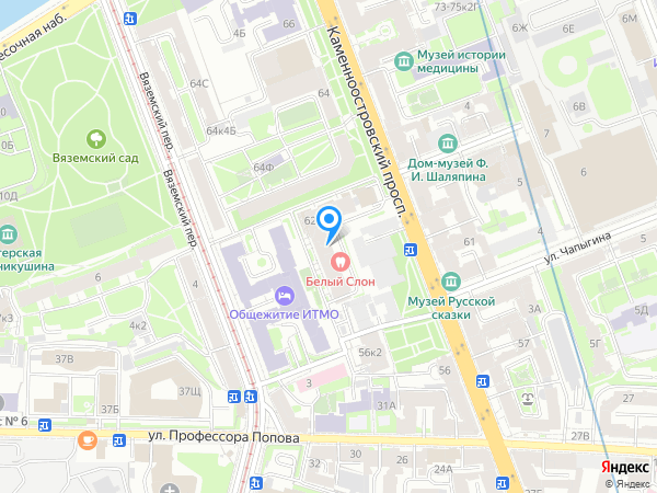 АктивКапитал Банк по адресу Каменноостровский просп., д. 62, лит. А на карте
