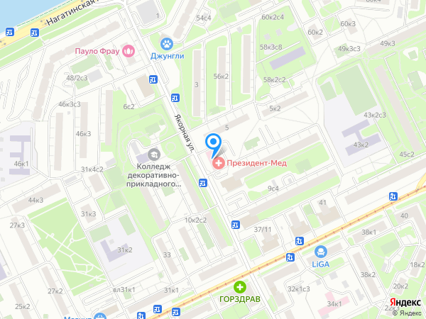 Сеть стоматологических комплексов ИМПЛАДЕНТ на карте