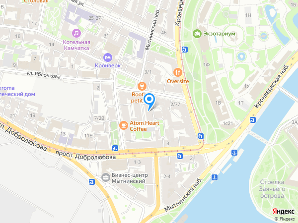 Ринальди у Петропавловской на карте