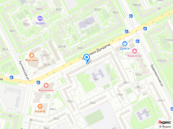 Парикмахерская-салон Монокэ по адресу ул. Олеко Дундича, 19 к. 1 на карте