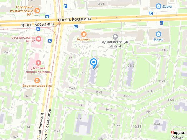 Детский сад 42, Красногвардейский район на карте