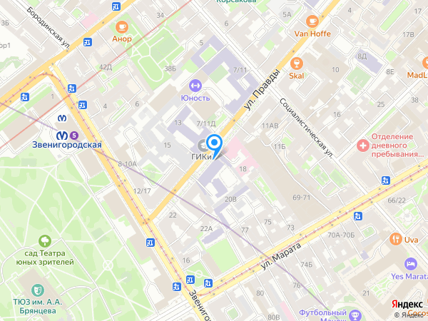 Детский сад 20, Центральный район на карте