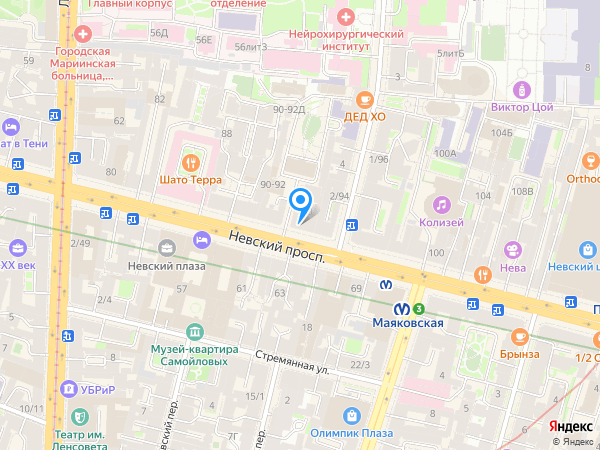 Веста на карте