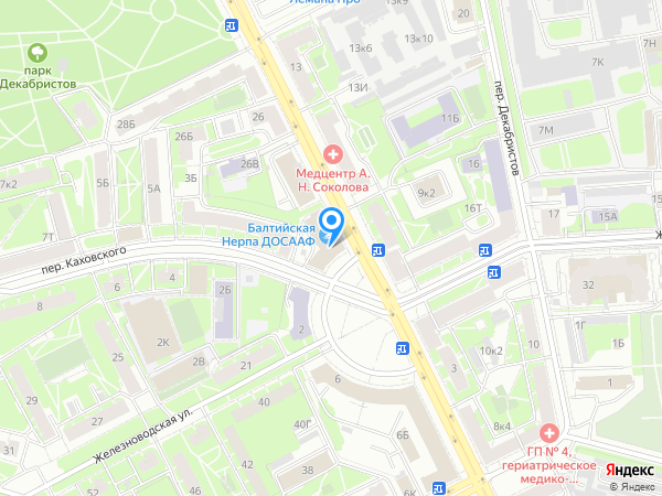 Бассейн спортивно-оздоровительного комплекса Спб. Росто на карте