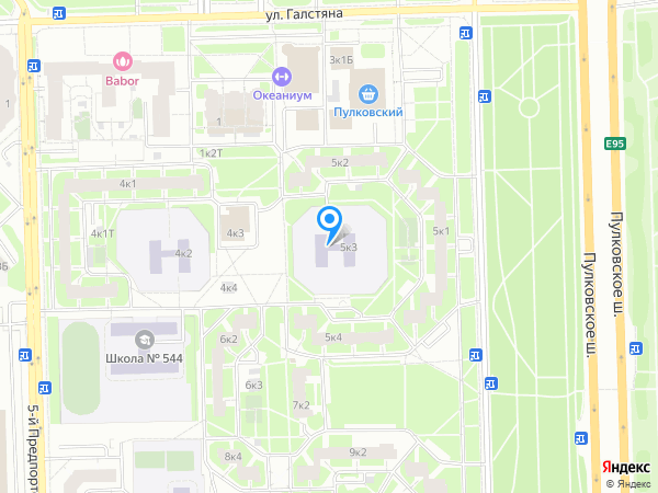 Детский сад 684, Московский район на карте
