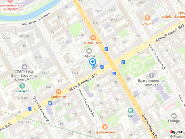Престиж на Васильевском на карте