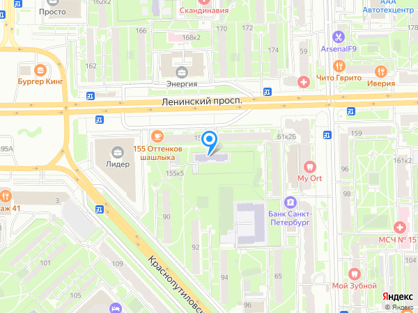 Детский сад 29, филиал, Московский район на карте