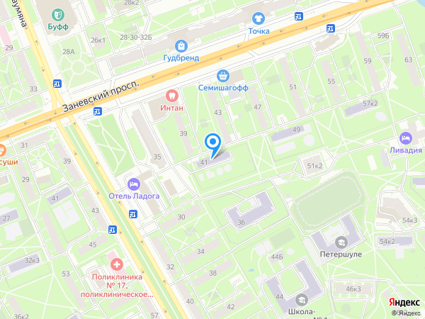 Детский сад 15, Красногвардейский район на карте