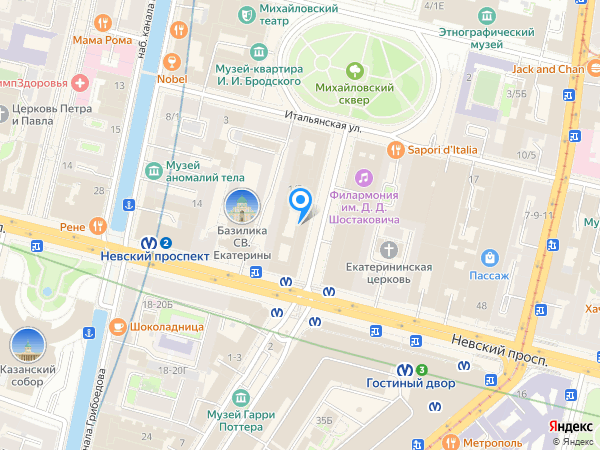 Гранд Отель Европа на карте