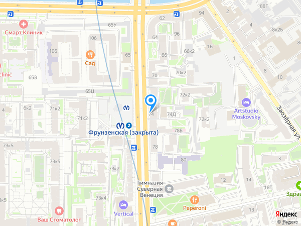 Экспобанк по адресу просп. Московский, д. 74, лит. А на карте
