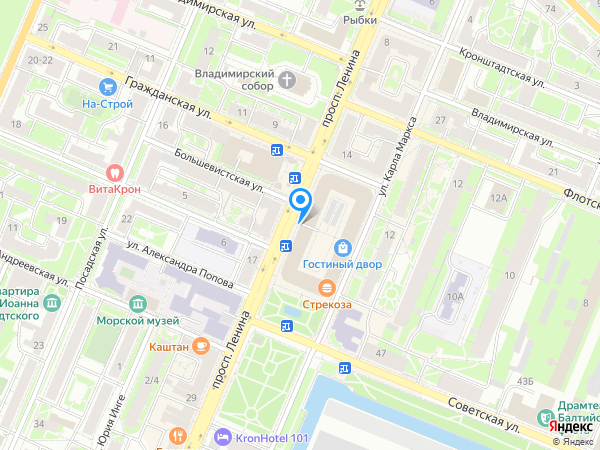 Пойдем! по адресу Кронштадт, просп. Ленина, д. 16 на карте