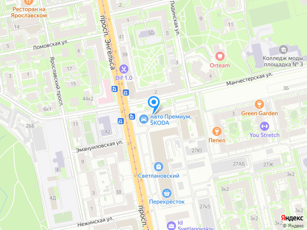 Транскапиталбанк (ТКБ) по адресу просп. Энгельса, д. 33, корп. 1, лит. А на карте