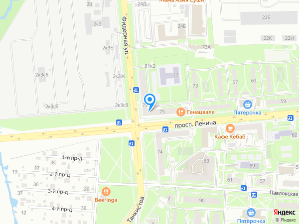 Восточный Экспресс Банк по адресу Колпино, просп. Ленина, д. 79а на карте