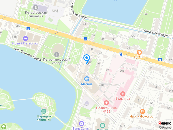 Петергофские Цирюльники на карте