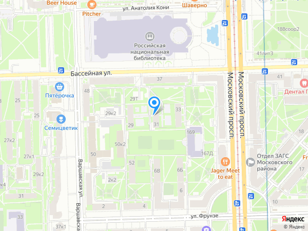 Детский сад 279, Московский район на карте