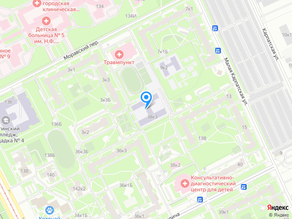 Детский сад при школе 322 (отделение дошкольного образования шк.322) на карте