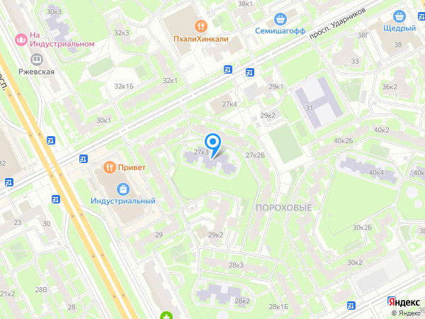Детский сад 83, Красногвардейский район на карте