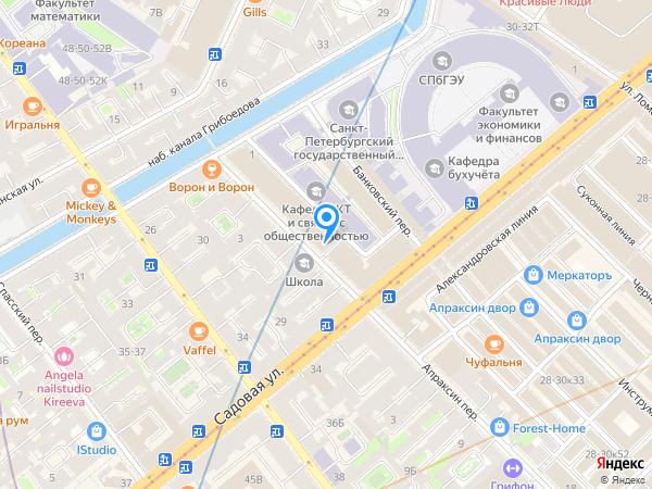 Балтийский Банк по адресу Мучной пер., д. 2, лит. Г на карте