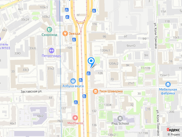Плюс Банк по адресу просп. Московский, д. 124 на карте