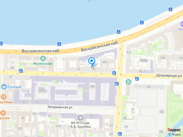 Петербургский Социальный Коммерческий Банк по адресу ул. Шпалерная, д. 42 на карте