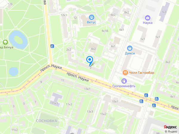 ББР Банк по адресу просп. Науки, д. 50, корп. 2а на карте