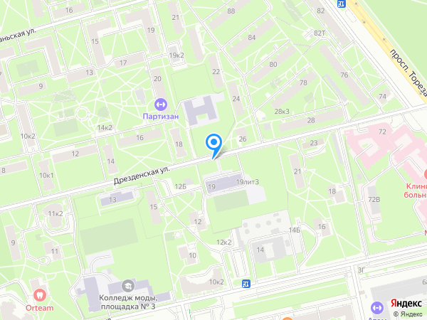 Детский сад 23, Выборгский район на карте