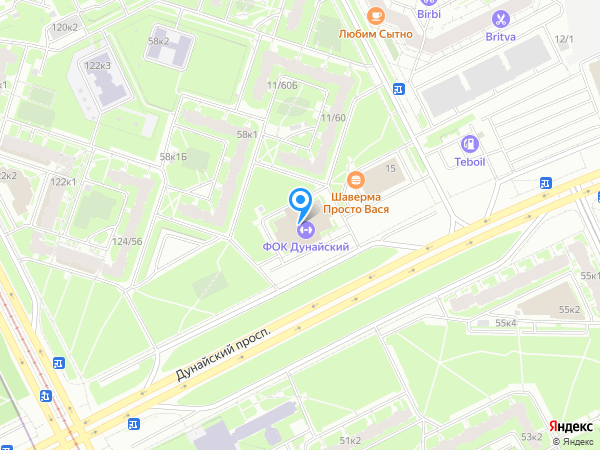 ФОК Газпром Дунайский на карте