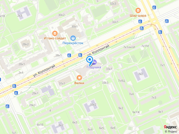 Коллонтай на карте