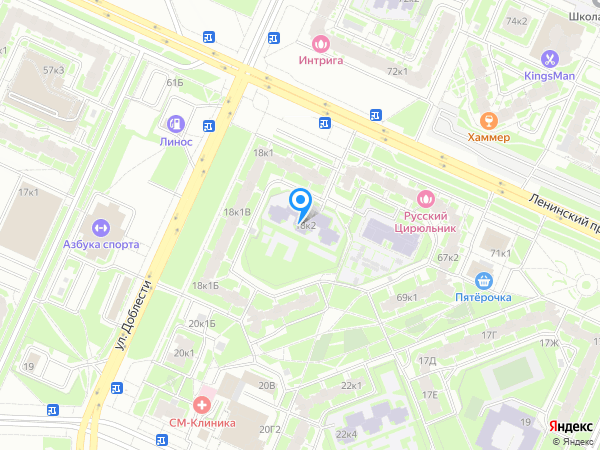 Детский сад 65, Красносельский район на карте