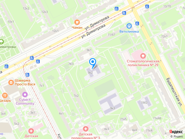 Детский сад 88, Фрунзенский район на карте