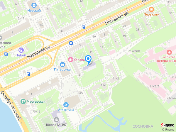 Детский сад 62, Невский район на карте