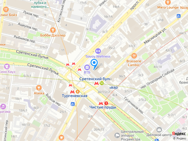 Реднор на карте