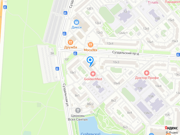 Круглосуточная стоматология GOLDEN MEDICAL CLUB на карте