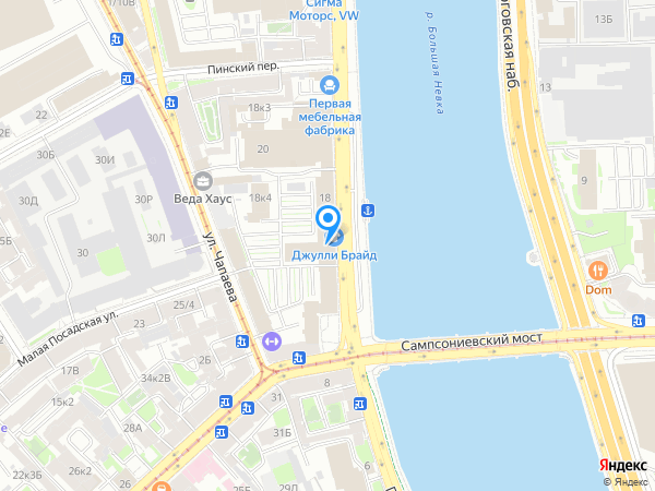 Глобэкс по адресу Петроградская наб., д. 18, лит. А на карте