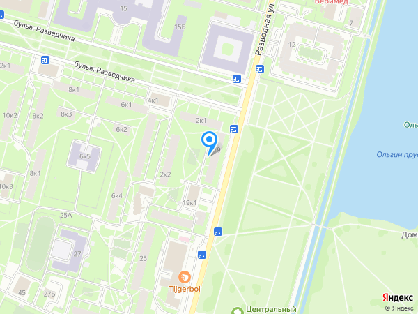 Почта Банк по адресу Петергоф, ул. Разводная, д. 19 на карте