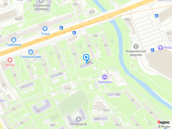 Детский сад 16, Красногвардейский район на карте